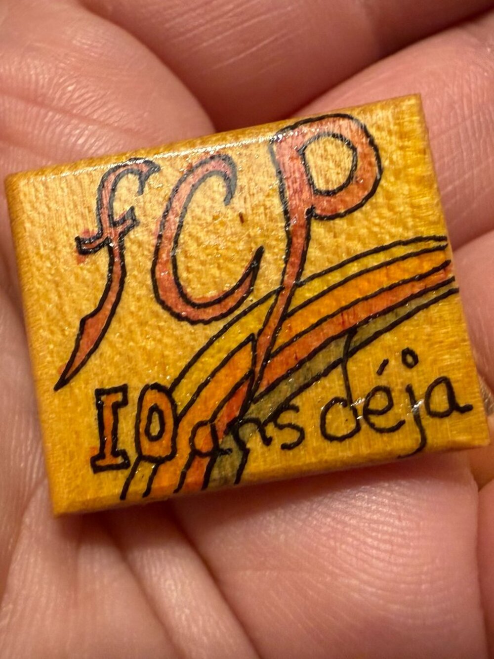 Vintage FCP 10 Ans Déjà Quebec Studio Commemorative Wooden Pin Lot